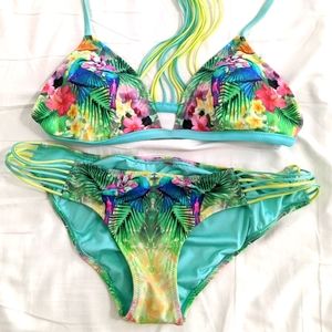 Medium Victoria's Secret floral bikini set